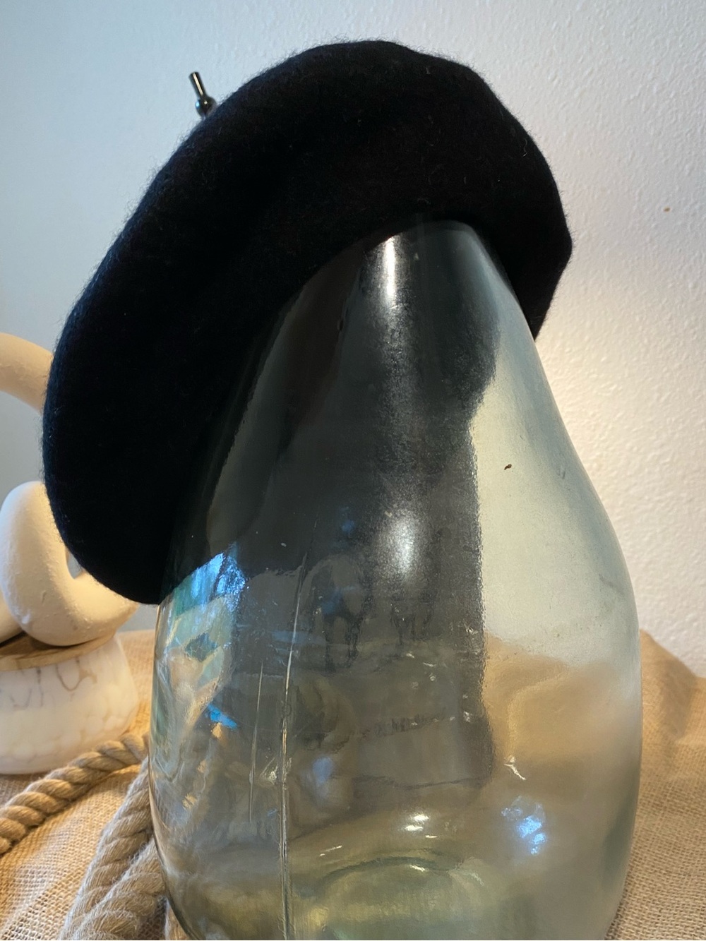 United Colors Of Benetton Black Wool Beret